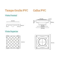 Ralo Linear Novii Seco Quadrado 4665 15x15 Com Tampa Oculta - 2