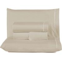 Jogo De Lençol Queen Top Line 180 Fios 4 Peças - Caqui - 1