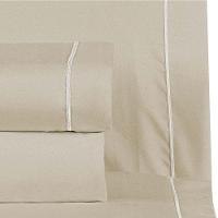 Jogo De Lençol Queen Top Line 180 Fios 4 Peças - Caqui - 2