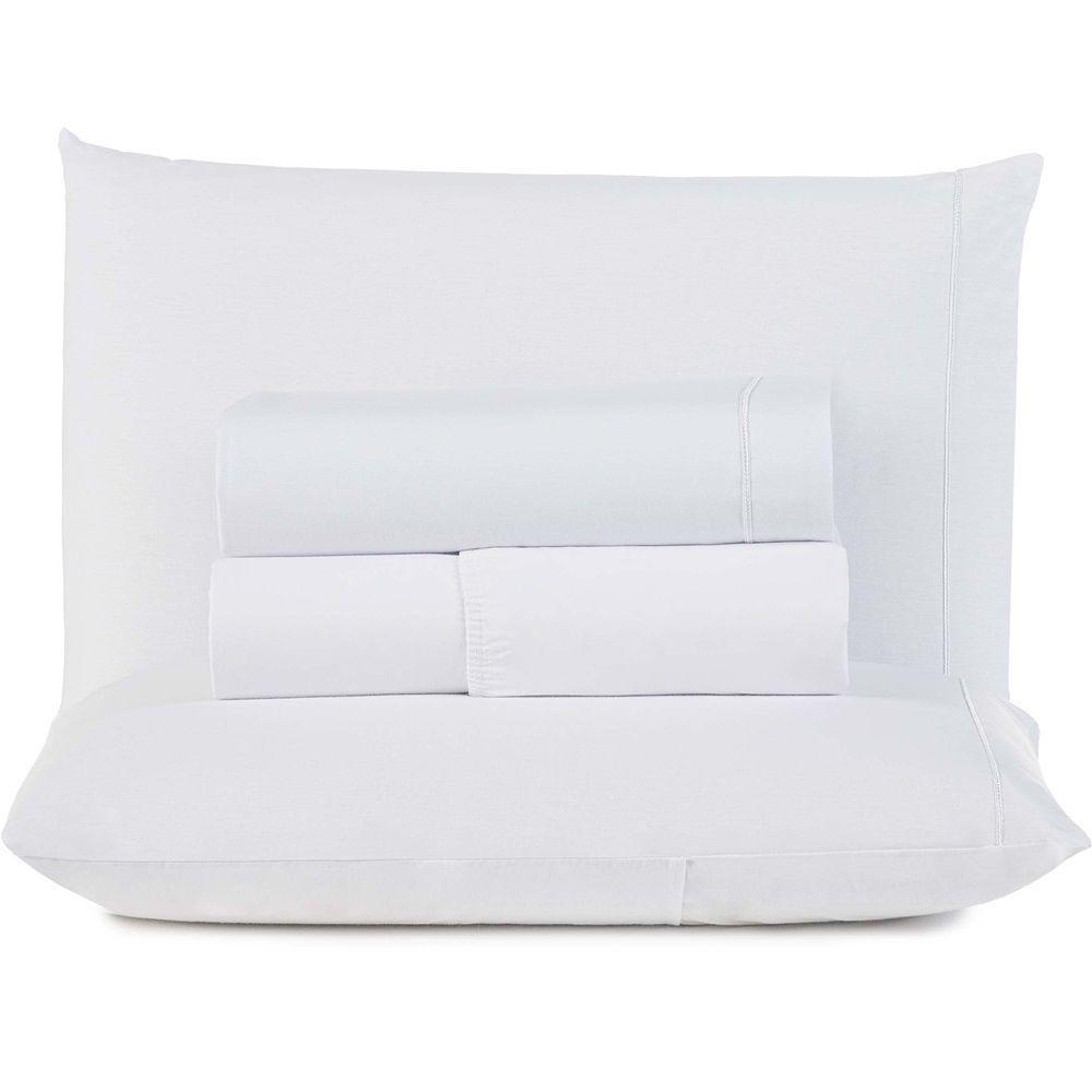 Jogo De Lençol Queen Top Line 180 Fios 4 Peças - Branco - 1