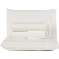 Jogo De Lençol King Top Line 180 Fios 4 Peças - Marfim - 1