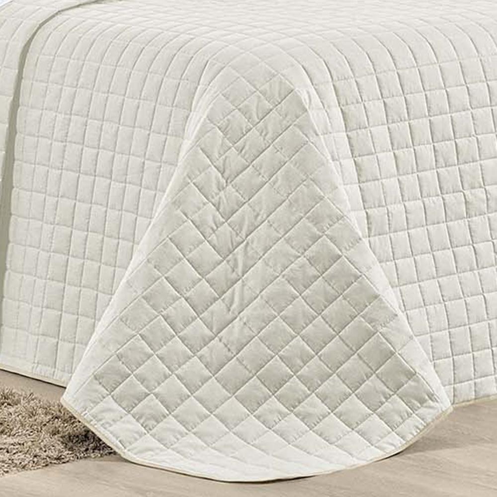 Cobre Leito Queen Montreal Algodão 150 Fios 3 Peças - Marfim - 2