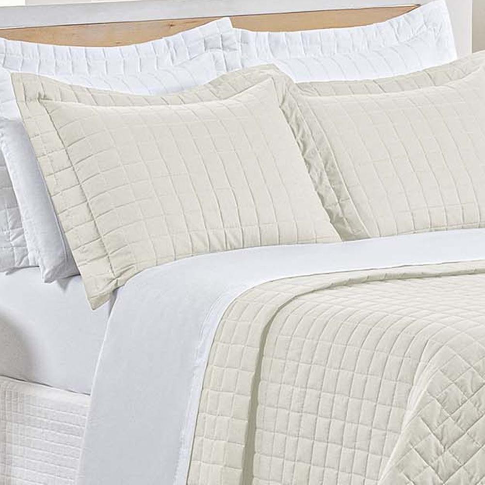 Cobre Leito Queen Montreal Algodão 150 Fios 3 Peças - Marfim - 3