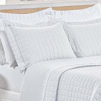 Cobre Leito Casal Padrão Montreal Algodão 150 Fios 3 Peças - Branco - 3