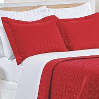 Cobre Leito Casal Padrão Montreal Algodão 150 Fios 3 Peças - Vermelho - 3