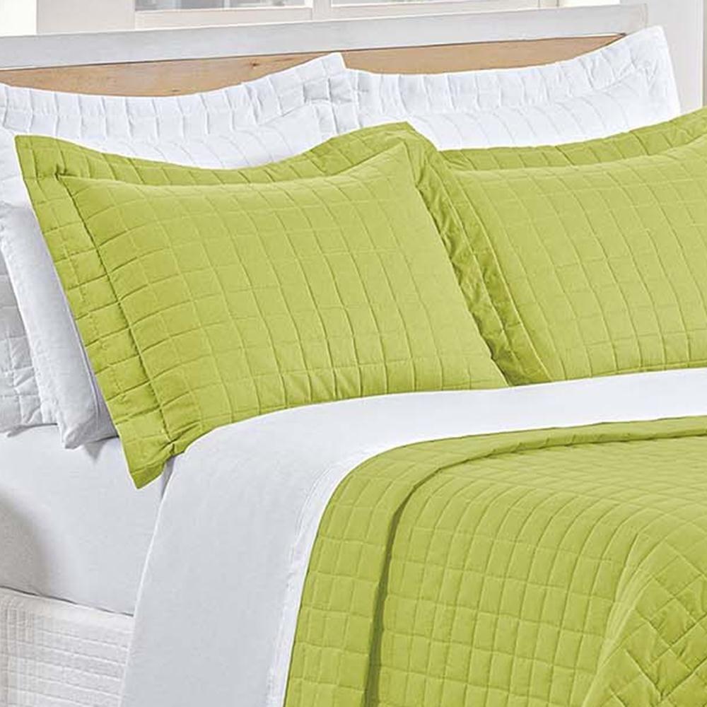 Cobre Leito Casal Padrão Montreal Algodão 150 Fios 3 Peças - Pistache - 3