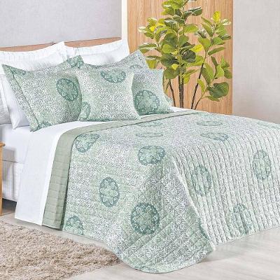 Cobre Leito King Top Line Estampado 180 Fios 3 Peças - Lotus