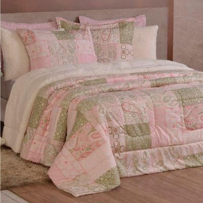Edredom Queen Coberdrom Top Line Estampado Hipercal/sherpa 3 Peças - Loire