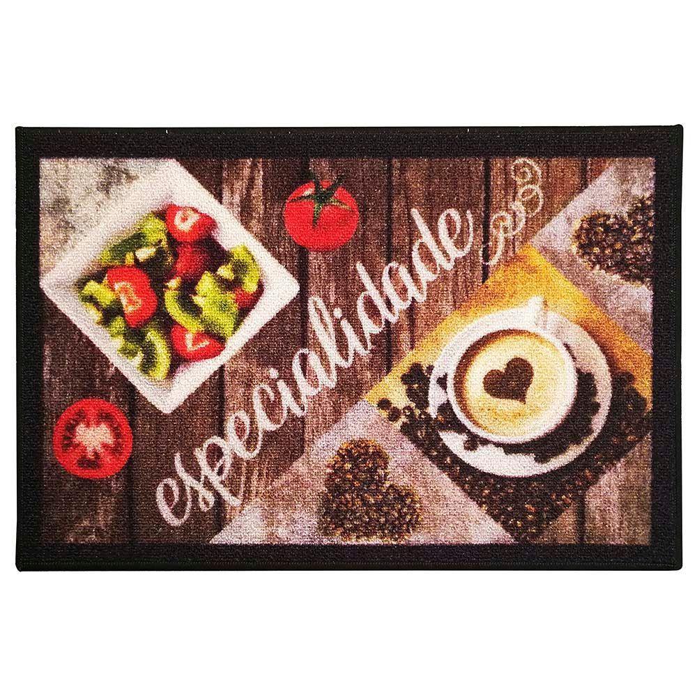 Tapete Para Cozinha Clean 5 Marrom Bege 0,40x0,60m - Edantex - 1