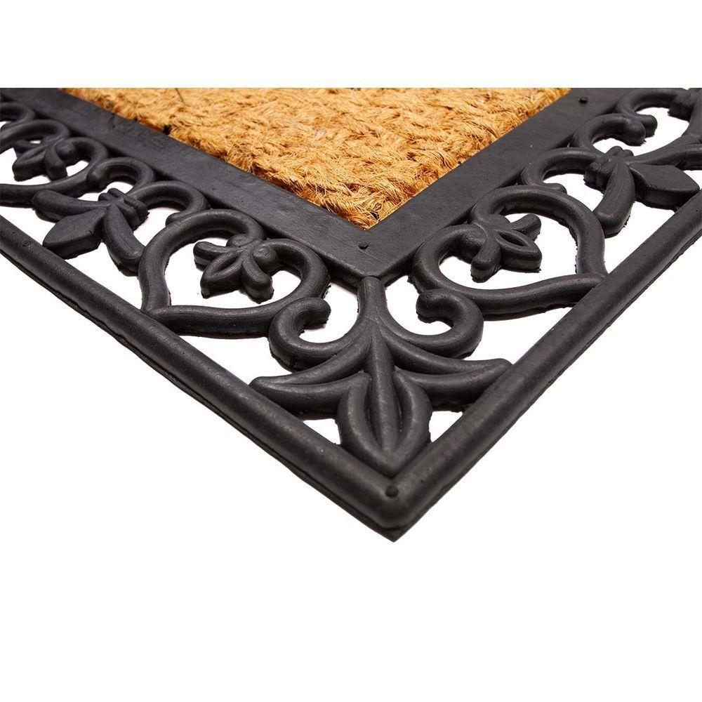 Capacho Fibra De Coco Prime 22 Bege Preto 0,45x0,75m - 3