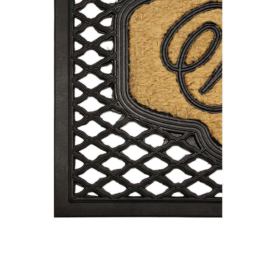 Capacho Fibra De Coco Prime 23 Bege Preto 0,45x0,75m - 2