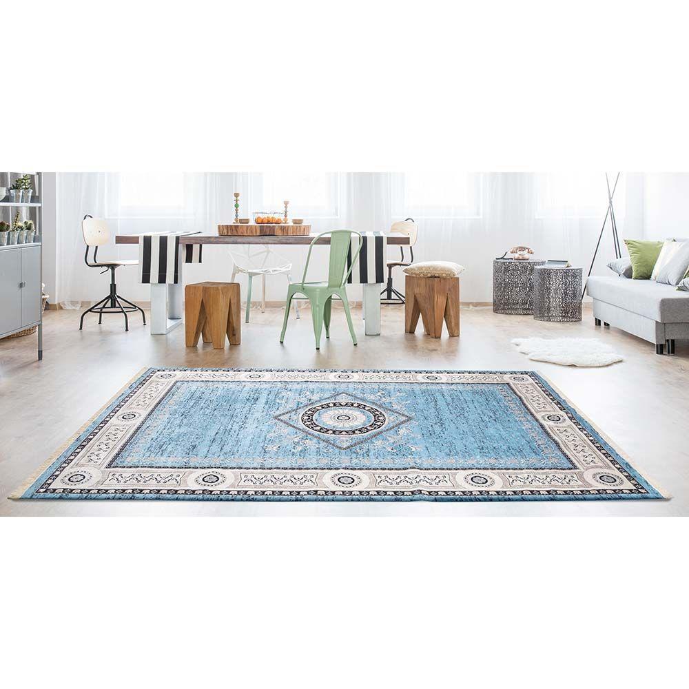 Tapete Para Sala Belga Bruxelas 9 Azul 2,50x3,00m - Edantex - 5