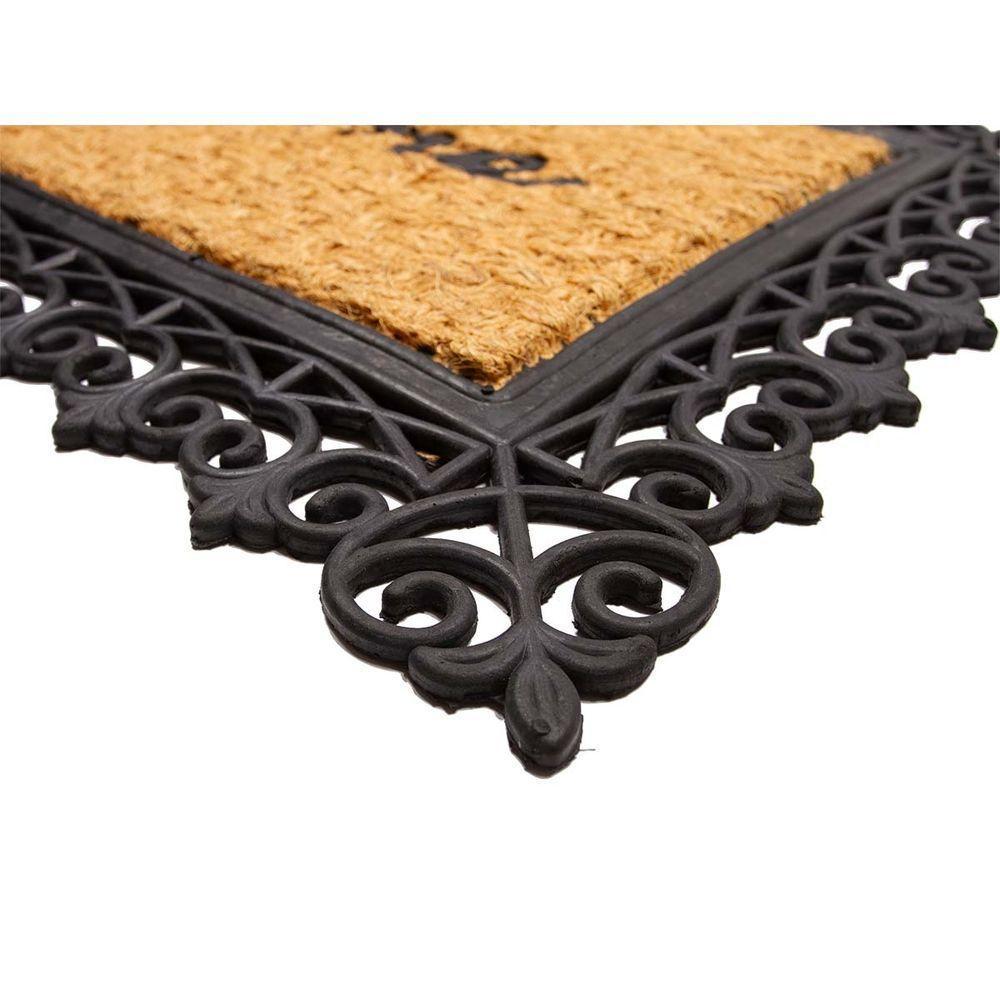 Capacho Fibra De Coco Prime 24 Bege Preto 0,45x0,75m - 3