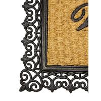 Capacho Fibra De Coco Prime 24 Bege Preto 0,45x0,75m - 2