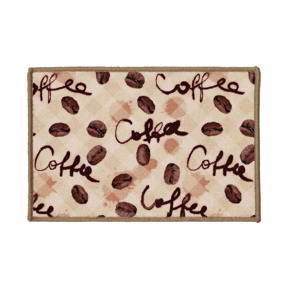 Tapete Cozinha Antiderrapante Clean 24 Bege Cinza 0,40x0,60m - 1