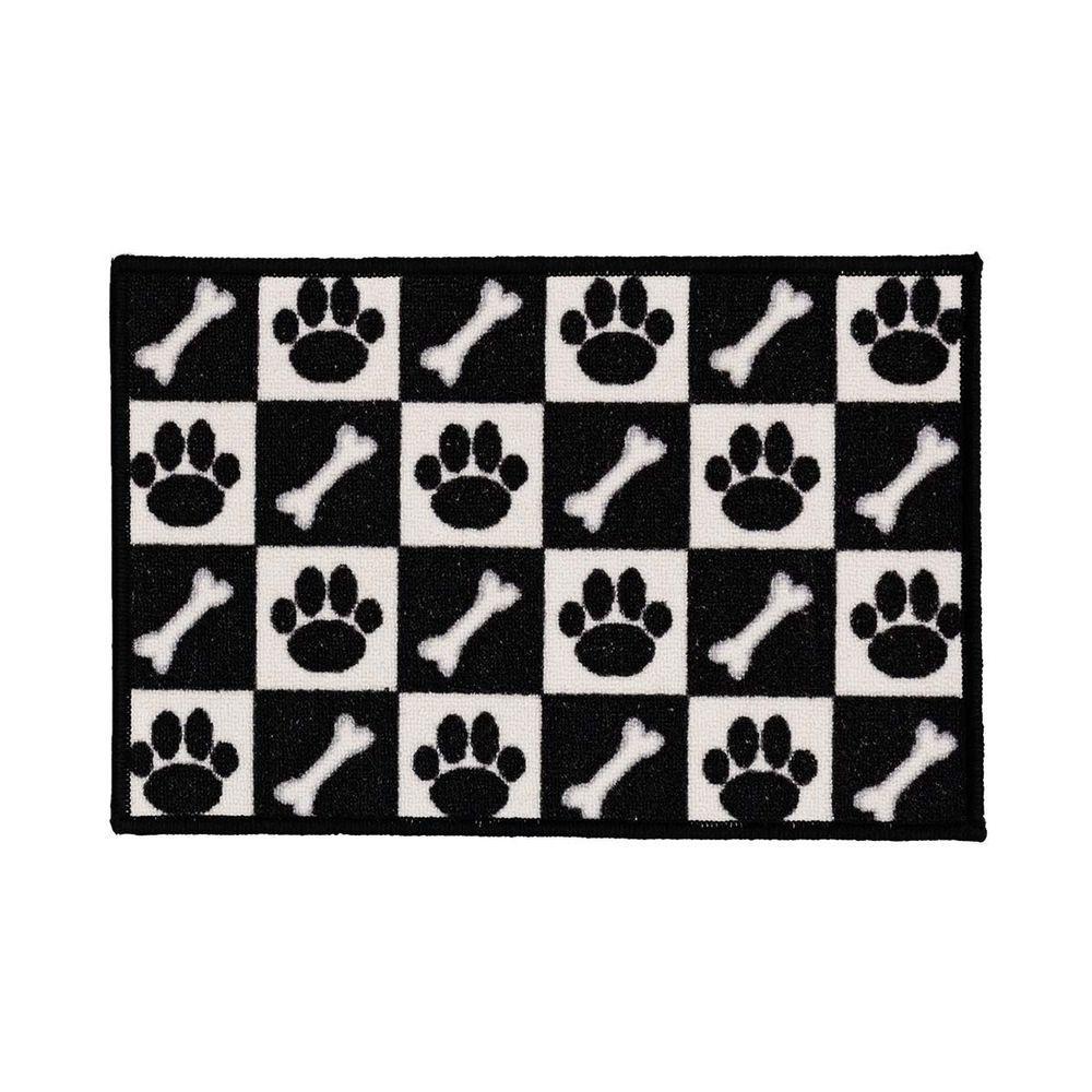 Capacho Antiderrapante Clean 29 Preto Branco 0,40x0,60m - 1