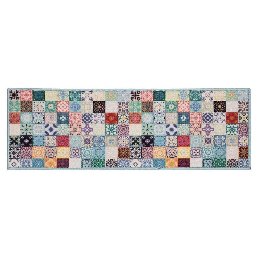 Passadeira Cozinha Antiderrapante Clean 27 Azul 0,40x1,20m - 1