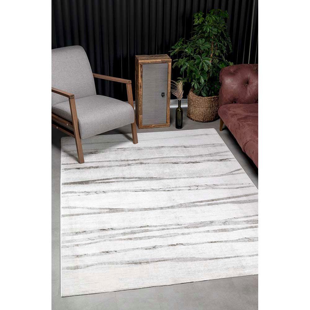 Tapete Para Sala Sofia 07 Bege e Cinza 1,00x1,40m - Edantex - 4