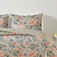 Kit Cobre Leito Casal Paris Patchwork + 2 Porta Travesseiros Botanical - 3