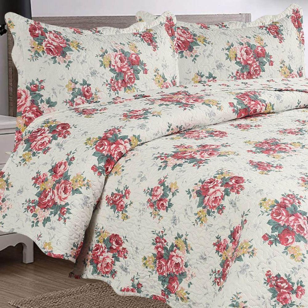 Kit Cobre Leito Casal + 2 Porta-travesseiros Patchwork Veneza 3 - 3