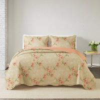 Kit Cobre Leito Solteiro Paris Patchwork + Porta Travesseiro Orquidea - 1