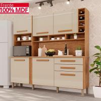 Cozinha 6 Portas 2 Gavetas ágata - Tudo De Móveis Cinamomo/off - 8