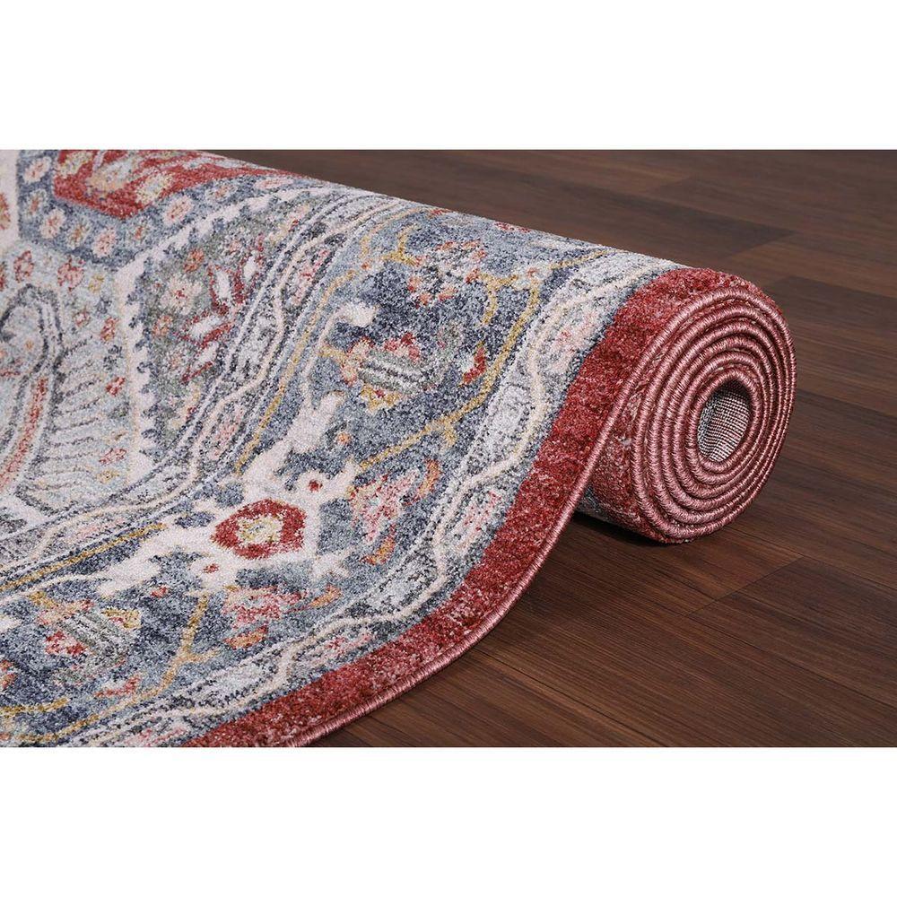 Tapete Para Sala Coliseo 05 Cinza e Vermelho 3,00x4,00m - 5