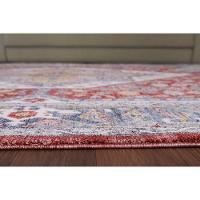 Tapete Para Sala Coliseo 05 Cinza e Vermelho 3,00x4,00m - 3