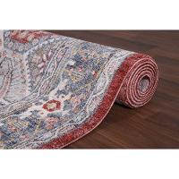 Tapete Para Sala Coliseo 05 Cinza e Vermelho 3,00x4,00m - 5