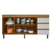 Balcão Pia 6200 Sem Tampo 159 Cm 3 Pt 3 Gv Nature Off White Plla Nature Off White - 3