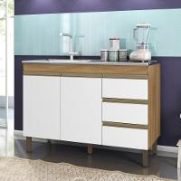 Balcão Pia 6150 Sem Tampo 119 Cm 2 Pt 3 Gv Nature Off White Plla Nature Off White - 2