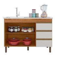 Balcão Pia 6150 Sem Tampo 119 Cm 2 Pt 3 Gv Nature Off White Plla Nature Off White - 3