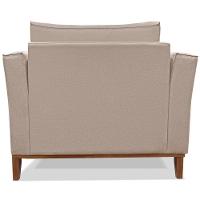 Poltrona Decorativa Balli 1 Lugar Pes Madeira Linho Areia Ezz Areia - 5