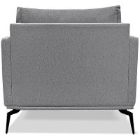 Poltrona Sala De Estar Liv 1 Lugar Pes Aço Linho Cinza Ezz Cinza - 5