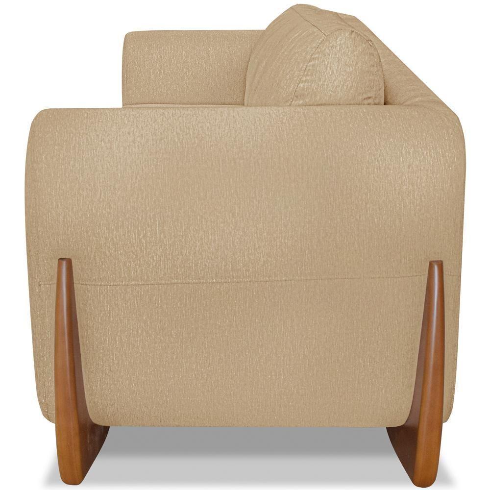 Poltrona Jolie 1 Lugar Pes Boomerang Linho Dourado Ezz Dourado - 2