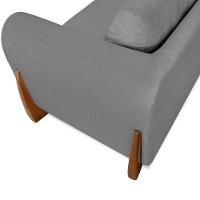 Poltrona Jolie 1 Lugar Pes Boomerang Linho Cinza Ezz Cinza - 8