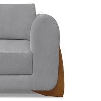 Poltrona Jolie 1 Lugar Pes Boomerang Linho Cinza Ezz Cinza - 9