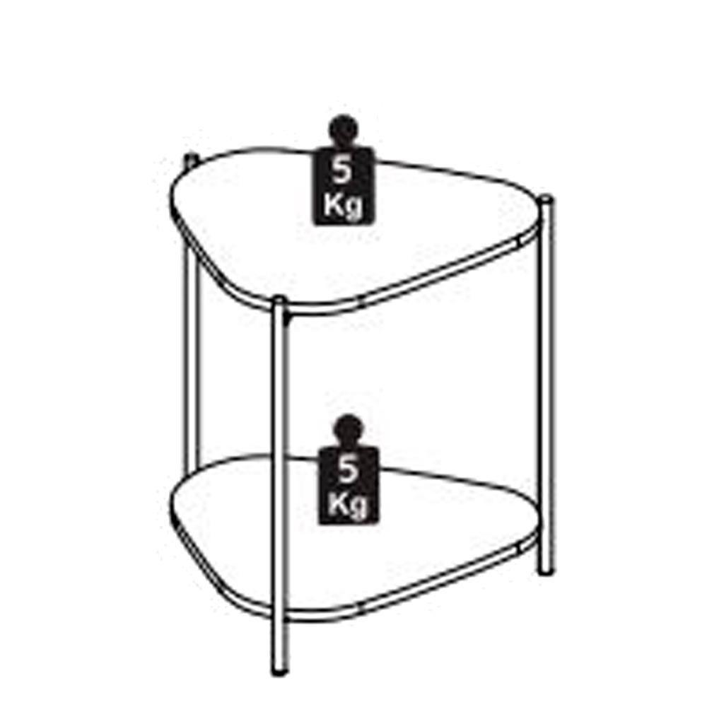 Mesa Lateral Organica Pe Metal Preto Nero 28016 Artesano Nero Preto - 3