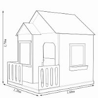 Casinha De Brinquedo Artesanal Janela Lateral Versátil Com Cortinas Mdf Rosa/branco L12 - Criança Feliz - 8