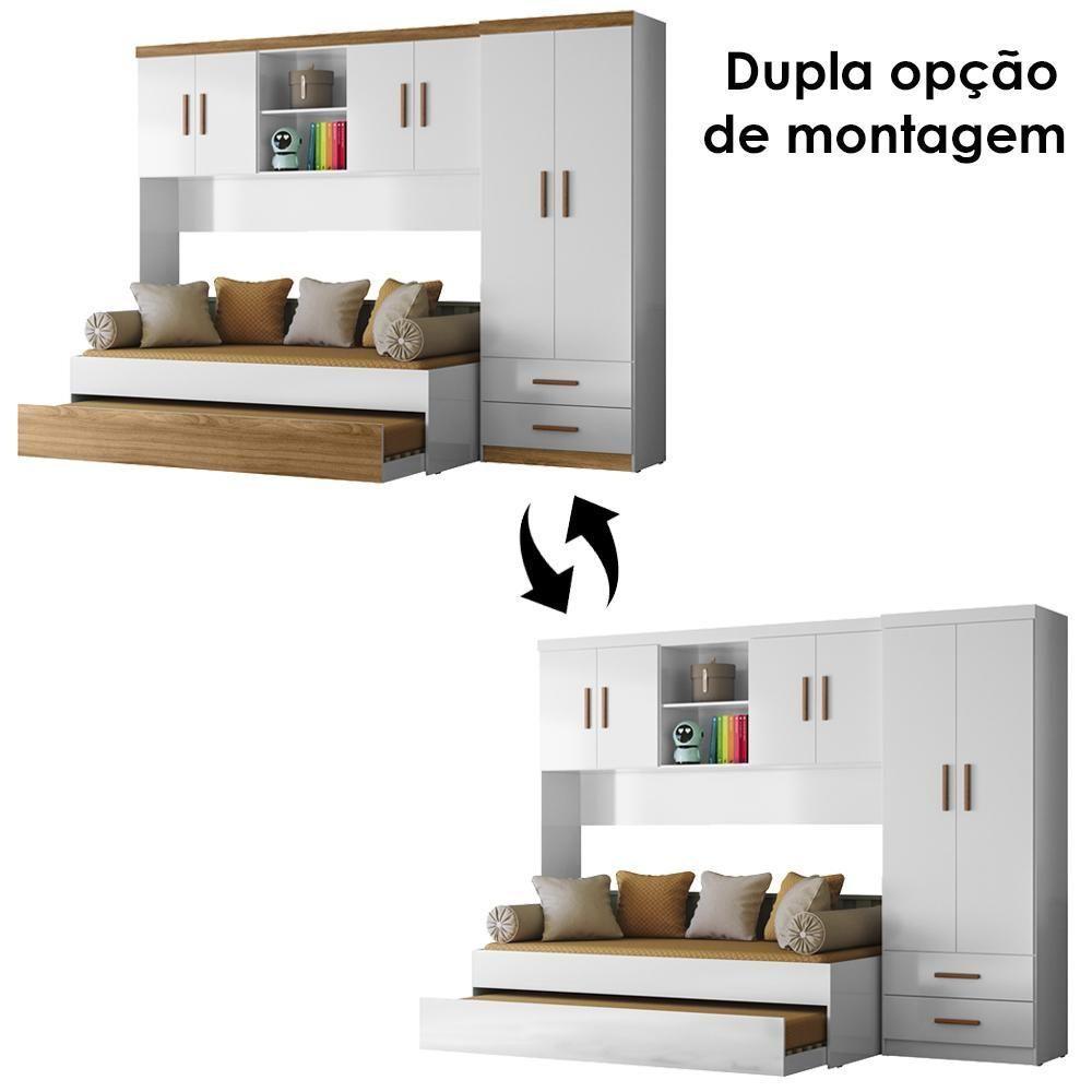 Dormitorio Infantil 3 Peças Flex 990180 Branco Nature Plla Branco Nature - 4