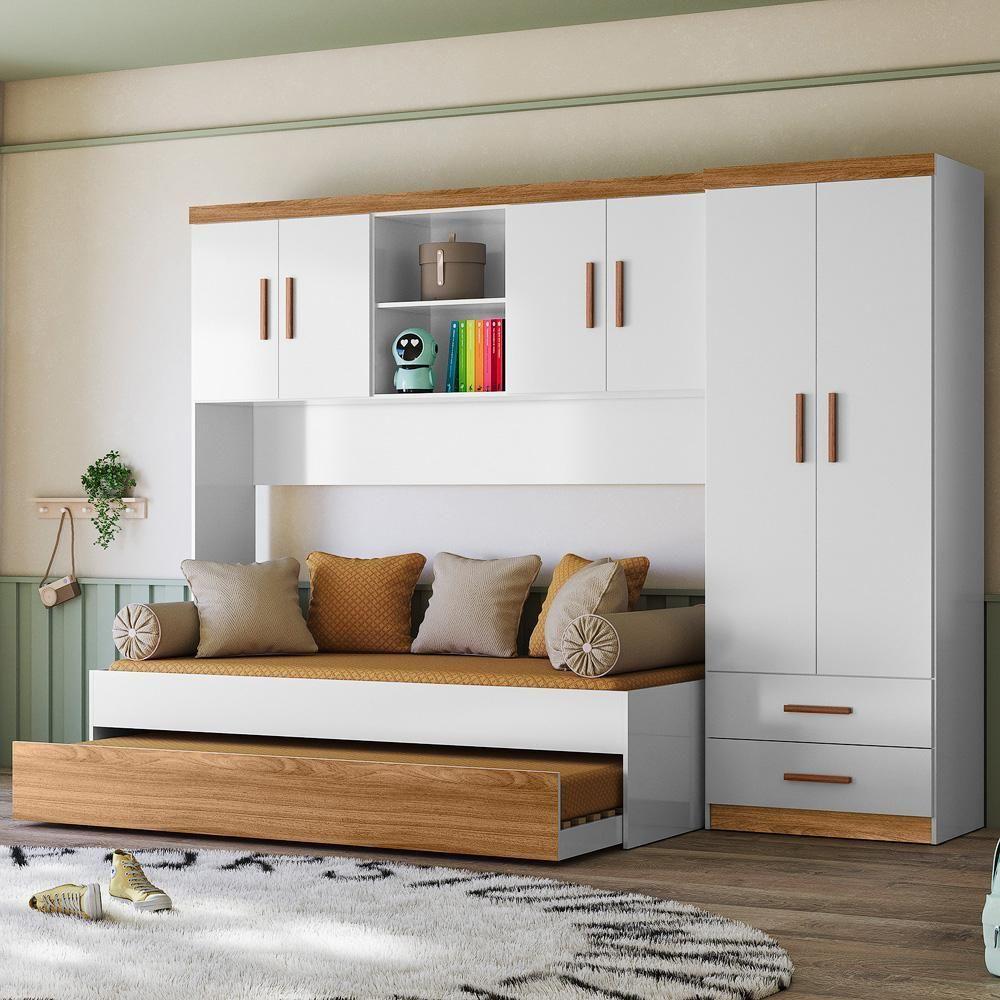 Dormitorio Infantil 3 Peças Flex 990180 Branco Nature Plla Branco Nature - 6