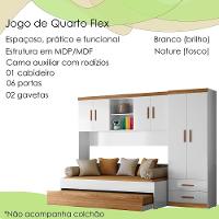 Dormitorio Infantil 3 Peças Flex 990180 Branco Nature Plla Branco Nature - 2