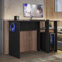 Mesa Gamer Para Computador 5050 Preto Fosco Plla Preto Fosco - 2