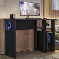 Mesa Gamer Para Computador 5050 Preto Fosco Plla Preto Fosco - 6