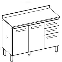 Balcao 03 Pt 120cm Com Tampo 16988 Freijo Off White Cristal Nicioli - 2