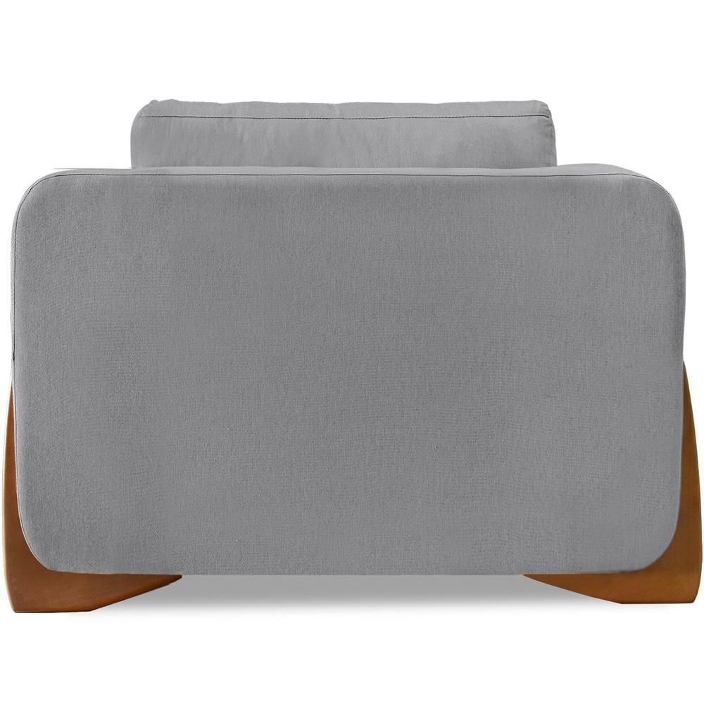 Kit 2 Poltronas Jolie 1 Lugar Pes Boomerang Linho Cinza Ezz Cinza - 5