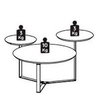 Mesa Centro 03 Tampos Chanfrada Pe Metal Dourado Hanover Artesano Hanover Dourado - 3