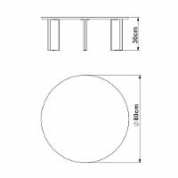 Mesa De Centro Chanfrada Pe Madeira Hanover 28018 Artesano Hanover