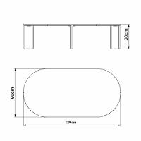 Mesa De Centro Chanfrada Pe Madeira Hanover 28017 Artesano Hanover - 3