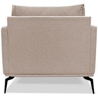 Kit 2 Poltronas Sala De Estar Liv Pes Aço Linho Areia Ezz Areia - 5